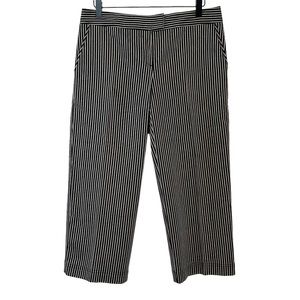 IZOD Stretch 22” Tech Golf Capri Pants Women’s SZ 4 in Black Tan Striped NEW